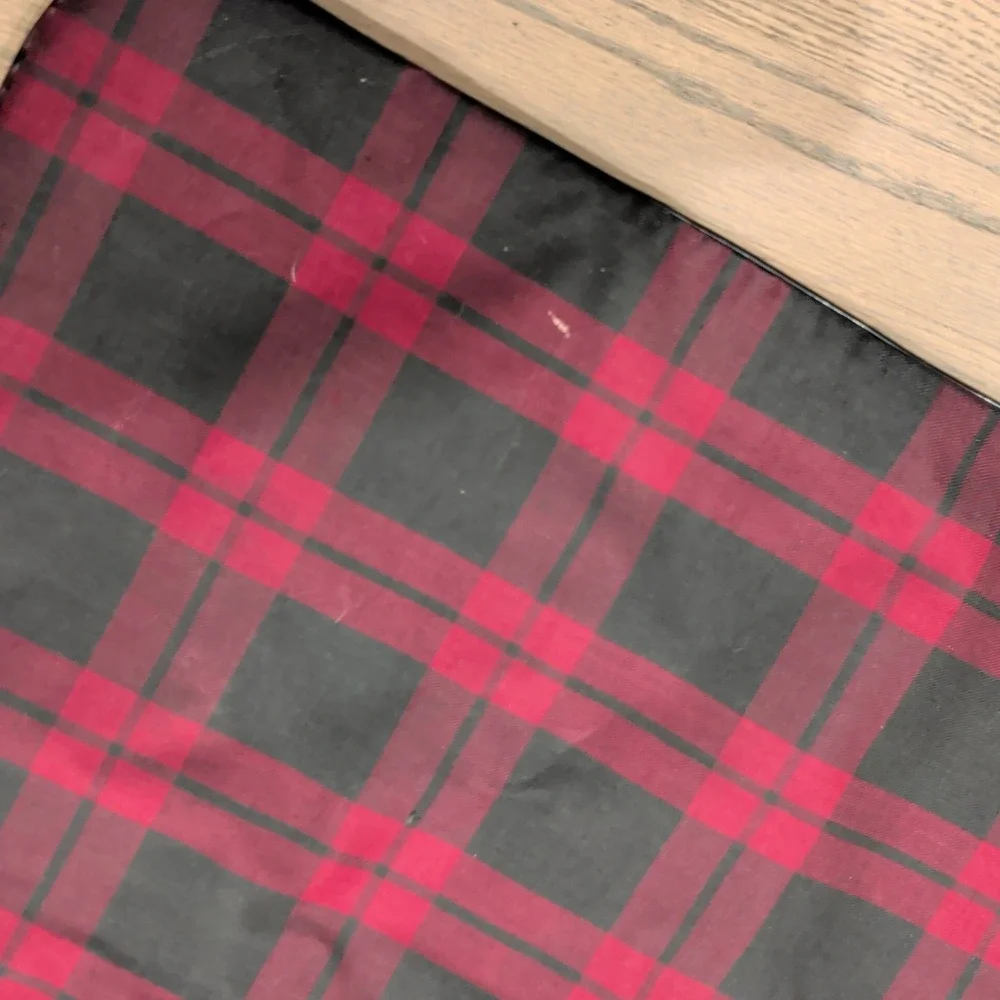 Vintage TWA Airlines Garment Bag Red Black Plaid Suiter Travel Luggage Logo